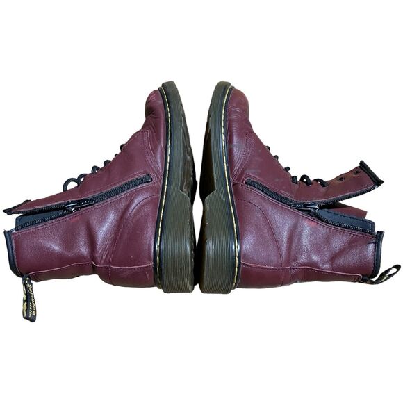 DOC MARTENS Mens 6 Vegan Leather Cherry Red, *Worn And Scuffed*‎ Distressed W 7 main image 9
